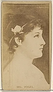 Mlle. Vogel, from the Actors and Actresses series (N45, Type 8) for Virginia Brights Cigarettes by Allen & Ginter