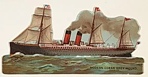 Modern Ocean Grey Hound, from the Types of Vessels series (N139) issued by Duke Sons & Co. to promote Honest Long Cut Tobacco by Knapp & Company|W. Duke, Sons & Co.|Giles