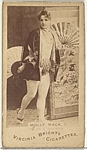 Molly Mack, from the Actors and Actresses series (N45, Type 1) for Virginia Brights Cigarettes by Allen & Ginter