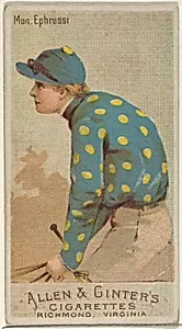 Mon. Ephrussi, from the Racing Colors of the World series (N22a) for Allen & Ginter Cigarettes by Allen & Ginter