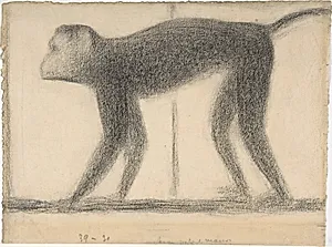 Monkey by Georges Seurat