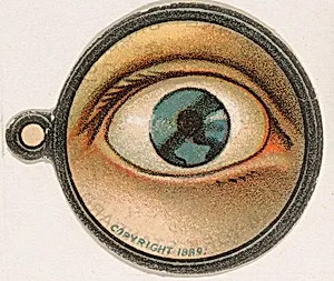 Monocle and Eye (blue), from Jocular Ocular series (N221) issued by Kinney Bros. by Kinney Brothers Tobacco Company