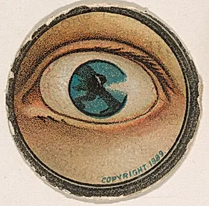 Monocle and Eye (blue), from Jocular Ocular series (N221) issued by Kinney Bros. by Kinney Brothers Tobacco Company
