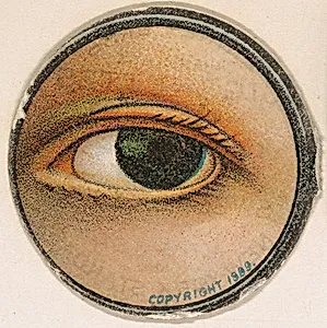Monocle and Eye (dark blue), from Jocular Ocular series (N221) issued by Kinney Bros. by Kinney Brothers Tobacco Company