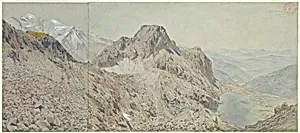 Mont Blanc Seen from the Massif, Les Aiguilles Rouges by Eugène-Emmanuel Viollet-le-Duc