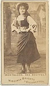 Montbazon, Des Bouffes, from the Actors and Actresses series (N45, Type 1) for Virginia Brights Cigarettes by Allen & Ginter