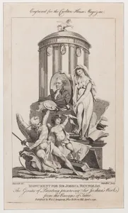 Monument for Sir Joshua Reynolds, from "Carlton House Magazine"
