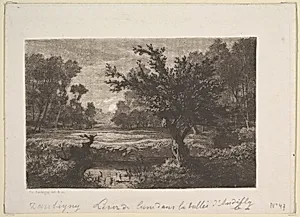 Moonrise in the Valley of the Andilly by Charles-François Daubigny