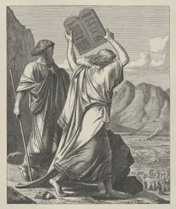 Moses Destroys the Tables [Tablets], from "Dalziels' Bible Gallery"