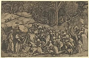 Moses striking the Rock by Anonymous, Italian?, 16th century|Polidoro da Caravaggio