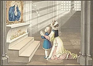 Mother and Daughter in Prayer