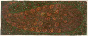 Motif from Kashmir Shawl: Pheerozee (Turquoise Color), No. 23, By Order of Mahummud Azeem Khan