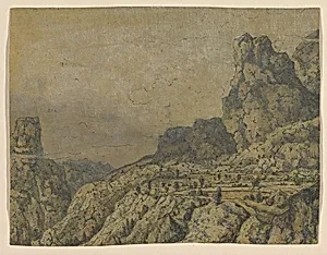 Mountain Valley with a Plateau by Hercules Segers