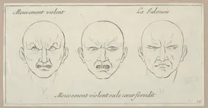 Mouvement Violent, Mouvement violent ou le coeur seroidit, La Jalousie (from Caractères des passions, gravés sur les desseins de l'illustre Monsieur le Brun)