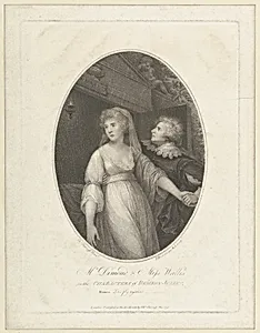 Mr. Dimond and Miss Wallis in the Characters of Romeo and Juliet by Francesco Bartolozzi|Charles Shirreff|William Wyatt Dimond|Jane Tryphosa Wallis|Charles Shirreff|William Shakespeare