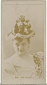 Mrs. Fred Hallen, from the Actors and Actresses series (N145-8) issued by Duke Sons & Co. to promote Duke Cigarettes by W. Duke, Sons & Co.|American Tobacco Company