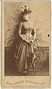 Mrs. J.B. Potter, from the Actors and Actresses series (N171) for Old Judge Cigarettes by Goodwin & Company