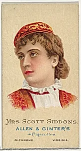 Mrs. Scott Siddons, from World's Beauties, Series 2 (N27) for Allen & Ginter Cigarettes by Allen & Ginter|Lindner, Eddy & Claus