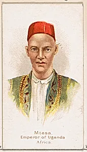 Mtesa, Emperor of Uganda, Africa, from the Savage and Semi-Barbarous Chiefs and Rulers series (N189) issued by Wm. S. Kimball & Co. by William S. Kimball & Company