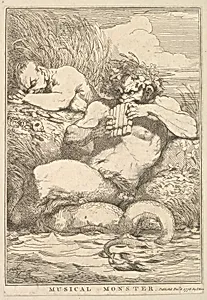 Musical Monster (from "Fifteen Etchings Dedicated to Sir Joshua Reynolds") by John Hamilton Mortimer|Sir Joshua Reynolds