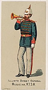 Musician, New York State Militia, from the Military Series (N224) issued by Kinney Tobacco Company to promote Sweet Caporal Cigarettes by Kinney Brothers Tobacco Company