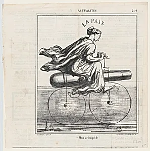 My bicycle!, from 'News of the day,' published in Le Charivari, September 17, 1868 by Honoré Daumier|Arnaud de Vresse|Destouches