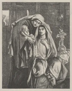 Naomi and the Child Obed, from "Dalziels' Bible Gallery"