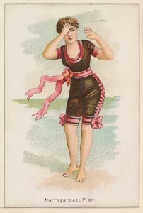 Narragansett Pier, from the Beautiful Bathers series (N192) issued by Wm. S. Kimball & Co.