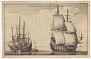 Naues Mercatoriæ Hollandicæ per Indias Occidentales (Dutch East Indiaman) by Wenceslaus Hollar