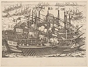 Naval Combat by Jacques Callot