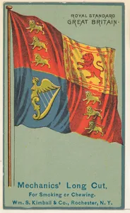 Naval Standard, Great Britain, from the National Flags series (N195) issued by Wm. S. Kimball & Co.