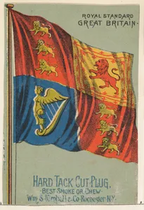 Naval Standard, Great Britain, from the National Flags series (N195) issued by Wm. S. Kimball & Co.
