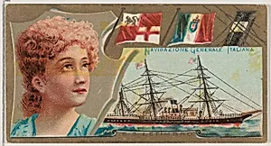 Navigazione Generale Italiana, from the Ocean and River Steamers series (N83) for Duke brand cigarettes by W. Duke, Sons & Co.
