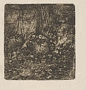 Navires en Chargement (Loading Ships) by Rodolphe Bresdin