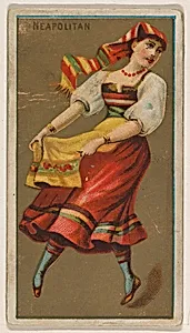 Neapolitan, from National Dances (N225, Type 1) issued by Kinney Bros. by Kinney Brothers Tobacco Company