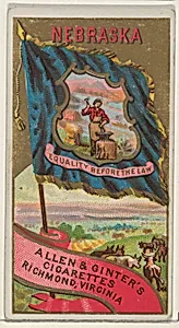 Nebraska, from Flags of the States and Territories (N11) for Allen & Ginter Cigarettes Brands by Allen & Ginter