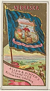 Nebraska, from Flags of the States and Territories (N11) for Allen & Ginter Cigarettes Brands by Allen & Ginter