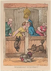 Neighbourly Refreshment by Thomas Rowlandson