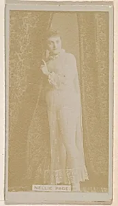 Nellie Page, from the Actresses series (N245) issued by Kinney Brothers to promote Sweet Caporal Cigarettes by Kinney Brothers Tobacco Company