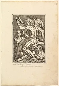 Neptune Seated Blowing a Conch Shell