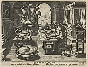 New Inventions of Modern Times [Nova Reperta], The Invention of the Compass, plate 2 by Jan van der Straet, called Stradanus|Jan Collaert I|Philips Galle