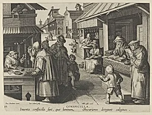 New Inventions of Modern Times [Nova Reperta], The Invention of Eyeglasses, plate 15 by Jan van der Straet, called Stradanus|Jan Collaert I|Philips Galle
