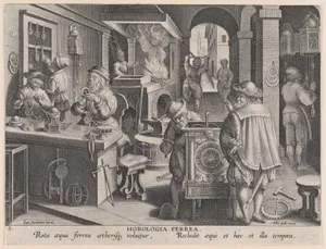 New Inventions of Modern Times [Nova Reperta], The Invention of Clockwork, plate 5
