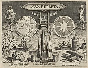 New Inventions of Modern Times [Nova Reperta], Title Plate by Jan van der Straet, called Stradanus|Jan Collaert I|Philips Galle