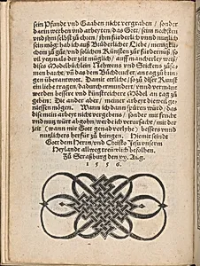 New Modelbüch allen Nägerin u. Sydenstickern (dedicatory page, 2v) by Hans Hoffman|Jacob Frölich