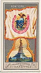 New York, from the City Flags series (N6) for Allen & Ginter Cigarettes Brands by Allen & Ginter