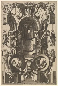 Niche in the Form of a Cartouche from Veelderleij Veranderinghe van grotissen ende Compertimenten...Libro Primo