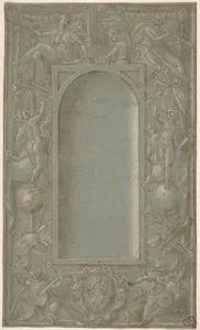 Niche Surrounded by a Decorative Frame Dedicated to the Theme of Music