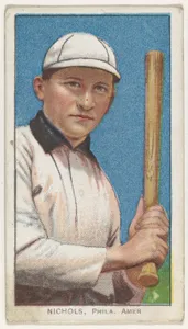 Nichols, Philadelphia, American League, from the White Border series (T206) for the American Tobacco Company