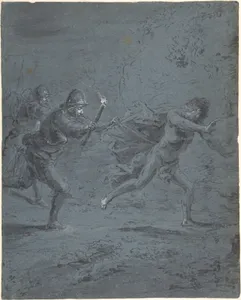 Night scene with soldiers chasing a fugitive (Mark XIV, 5-52)